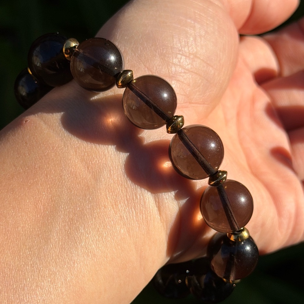 14.5mm chunky stretchable ice obsidian bracelet 0937 - Picture 10 of 10